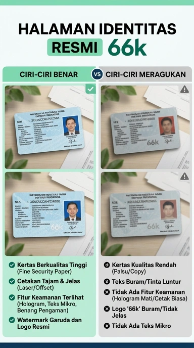 Tampilan kanal resmi 66k
