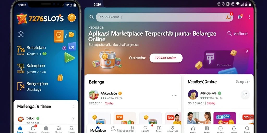 Antarmuka 7276SLOTS menampilkan berbagai penawaran menarik untuk pengguna Marketplace.