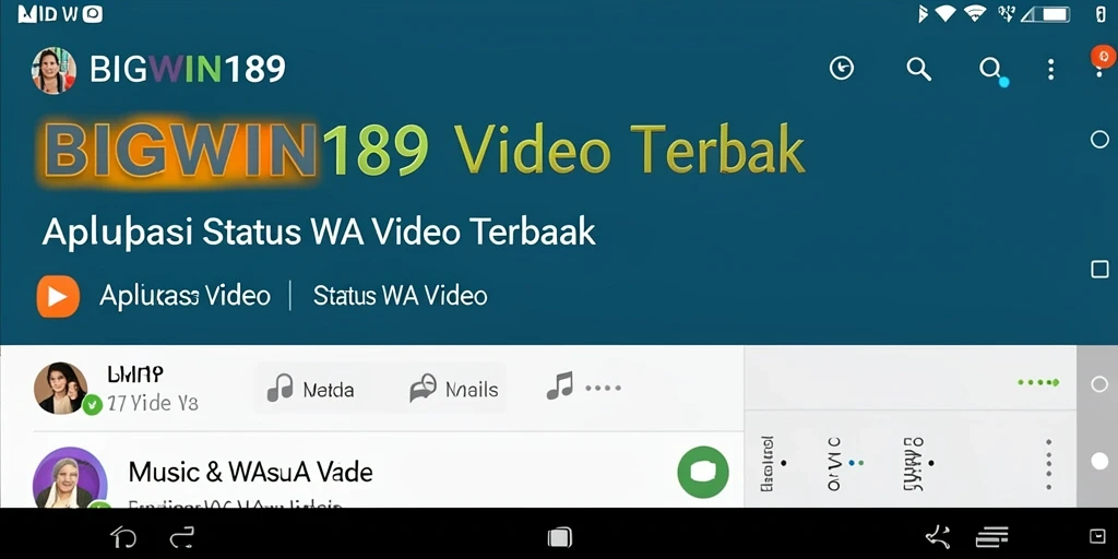 Tampilan antarmuka aplikasi BIGWIN189 untuk Status WA Video yang menarik.