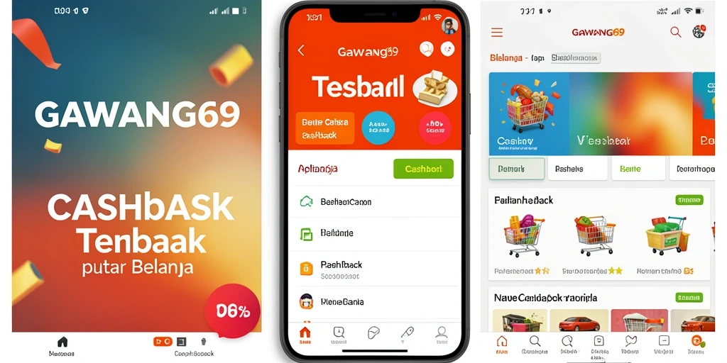 Screenshot utama GAWANG69 menampilkan fitur Cashback berbelanja yang menarik.