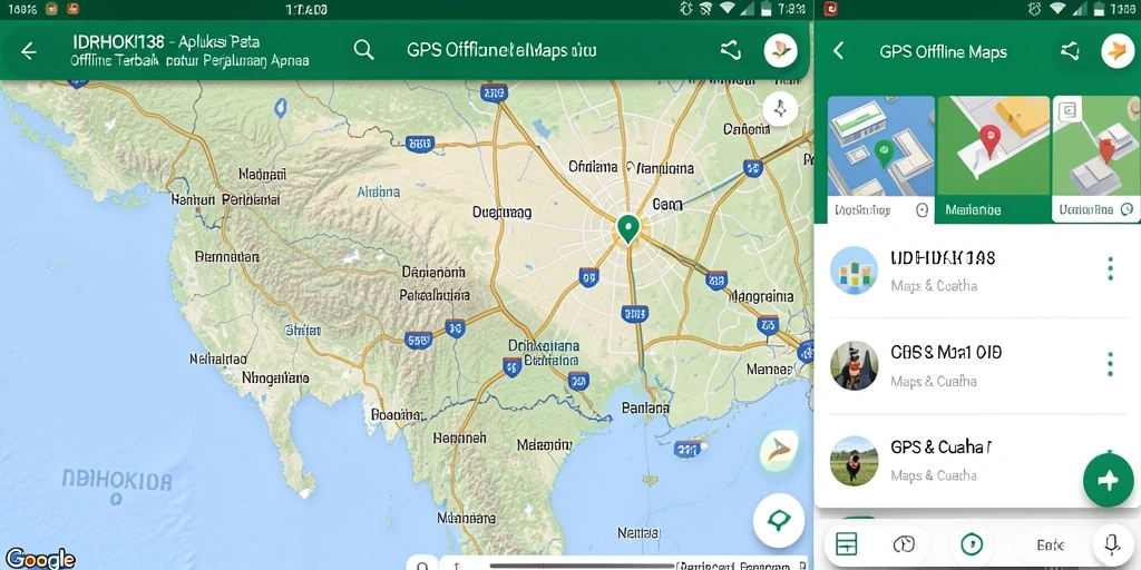 Screenshot antarmuka aplikasi GPS Offline Maps IDRHOKI138 yang jelas dan informatif.
