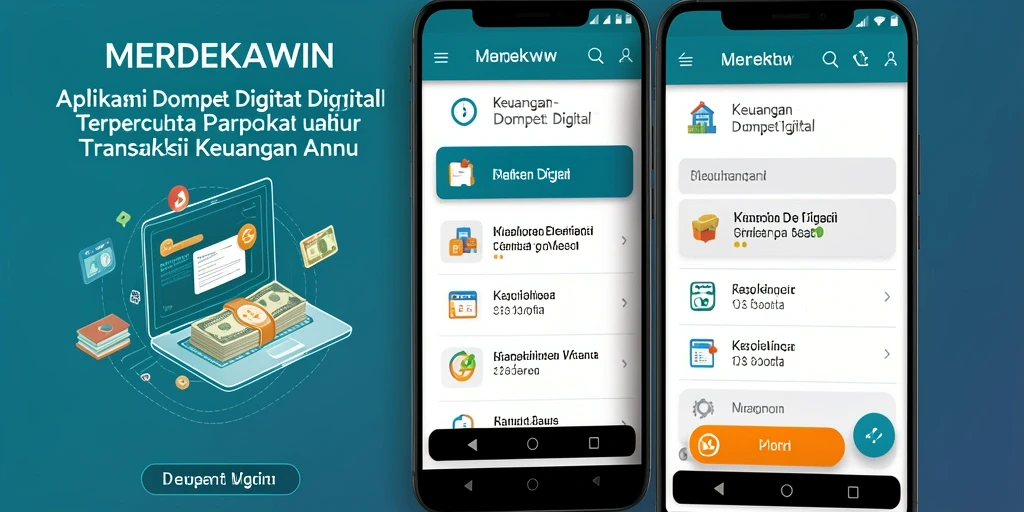 Antarmuka aplikasi MERDEKAWIN yang modern dan mudah digunakan.