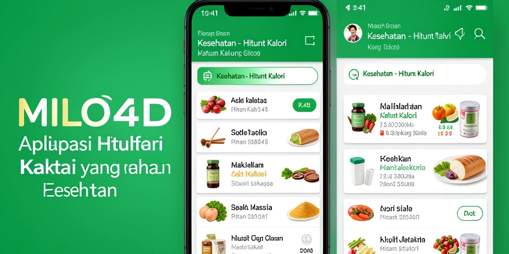 Antarmuka pengguna MILO4D yang intuitif untuk menghitung kalori.