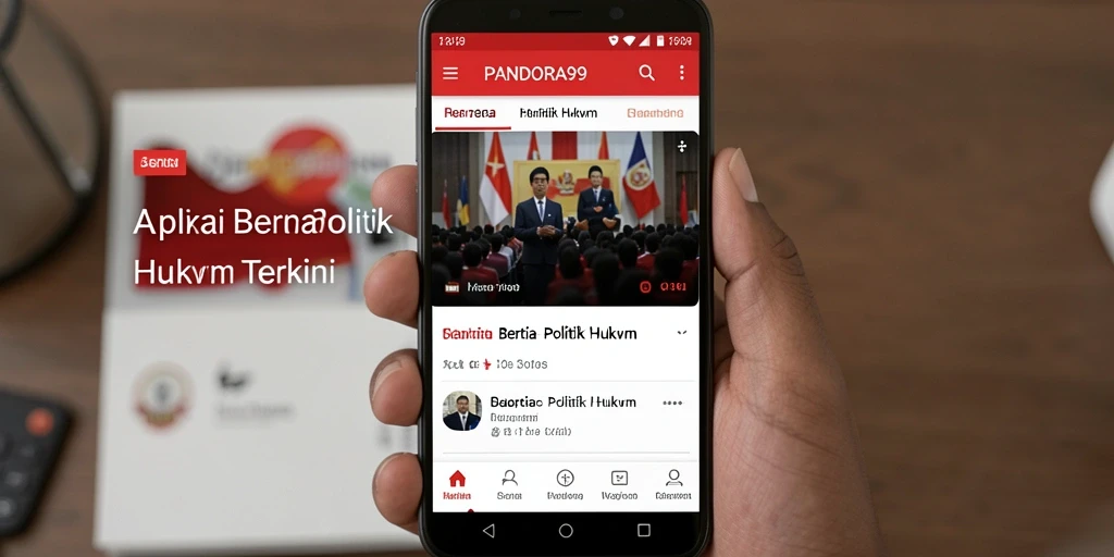 Antarmuka aplikasi PANDORA99 yang ramah pengguna untuk berita politik hukum.