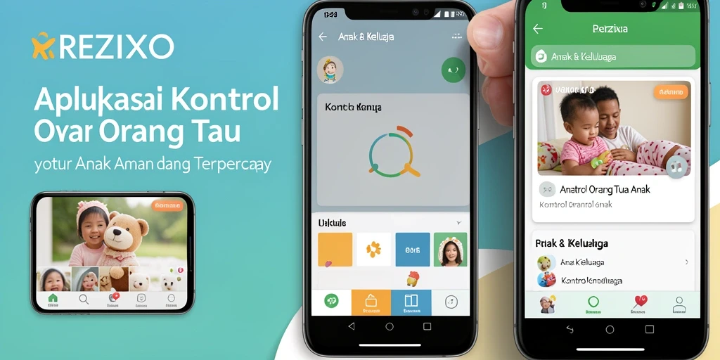 Tampilan antarmuka REZIXO yang user-friendly untuk kontrol orang tua.