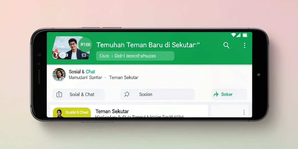 Tampilan antarmuka aplikasi RI188 untuk menjalin pertemanan baru.