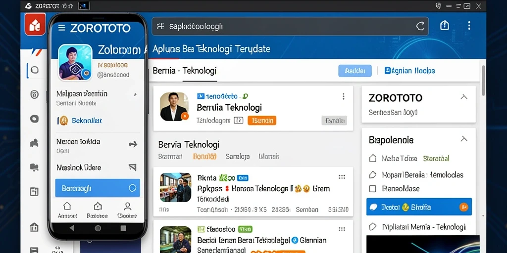 Tampilan antarmuka aplikasi ZOROTOTO yang modern dan fungsional.